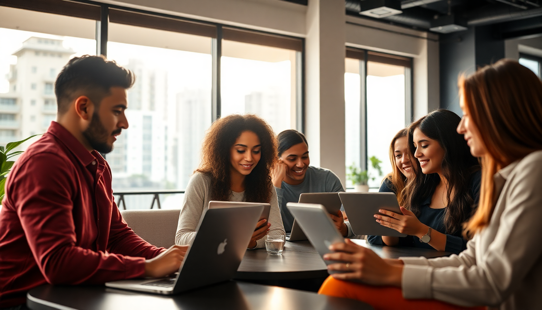International professionals studying online courses to enter the Brazilian job market in 2025
