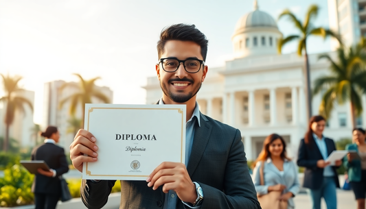 Foreign professional holding a diploma ready to validate credentials in Brazil