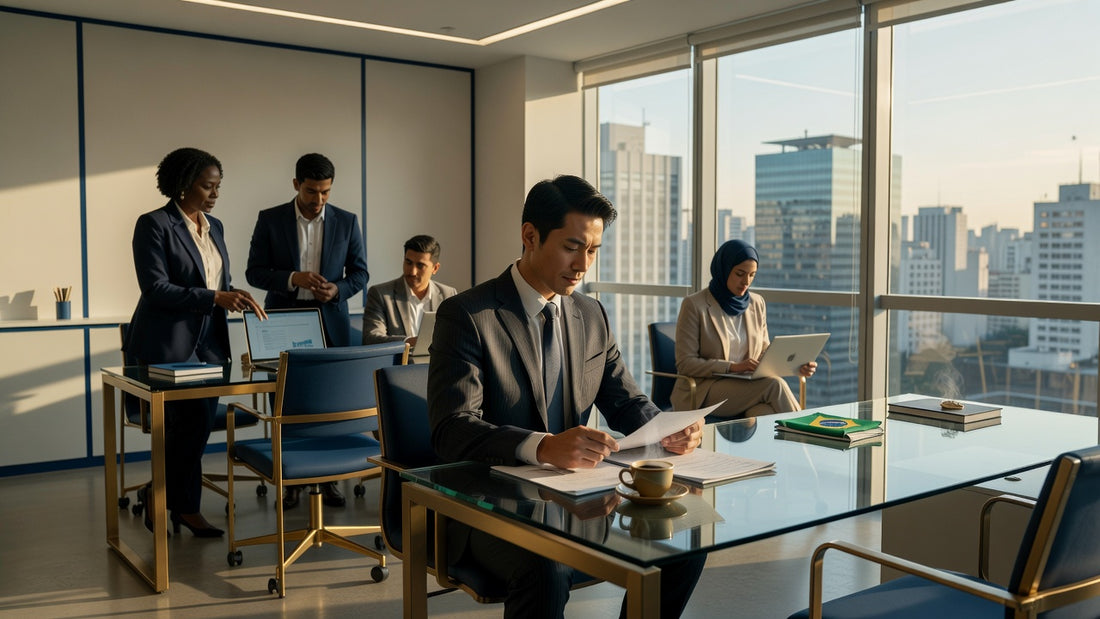 Foreigner preparing for Brazilian company job interview