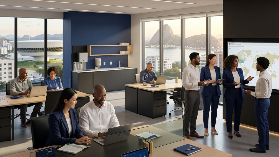 Brazilian office with compliant sanitation and comfort features