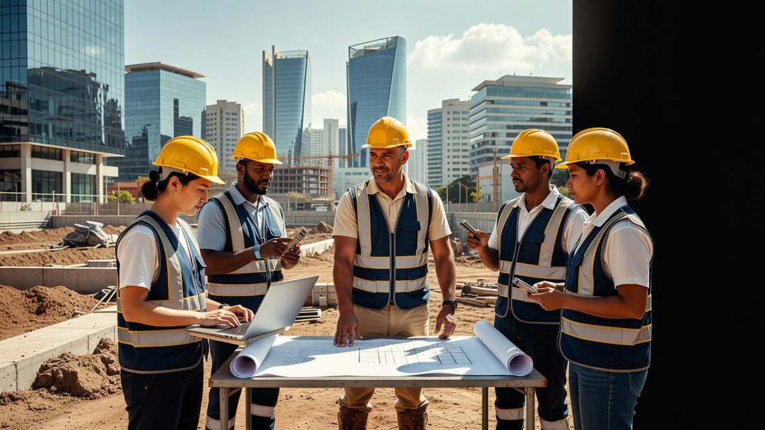 Outdoor worker in Brazil following NR-21 safety rules