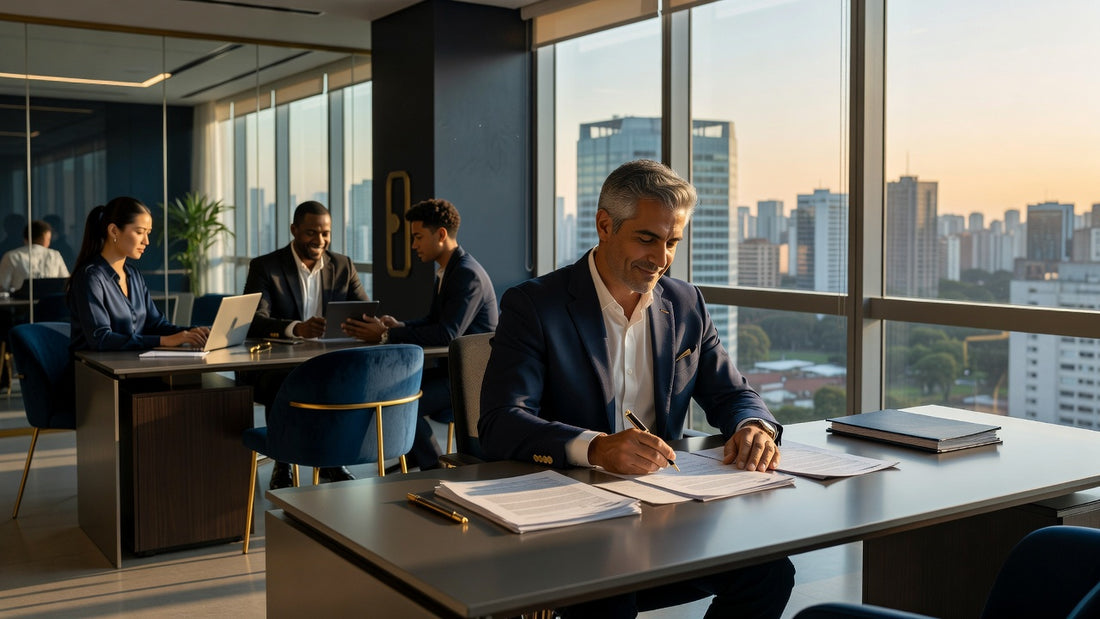 Expat preparing CPF registration documents in Brazil