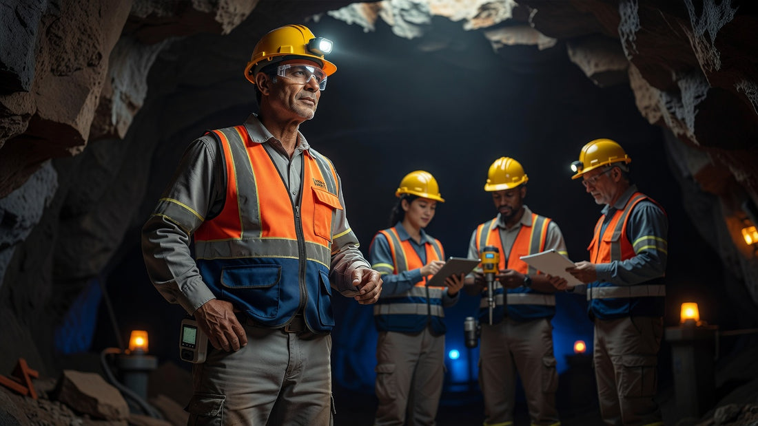 Miner following NR-22 safety protocols in Brazil