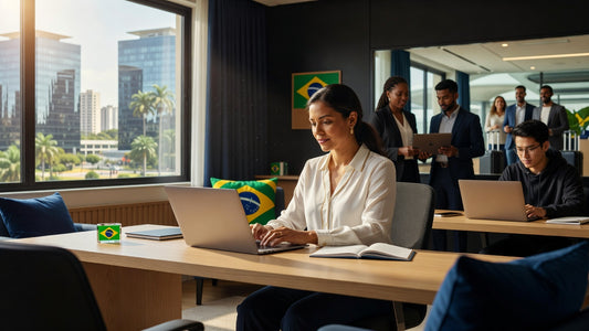 Remote worker connecting with Brazilian company