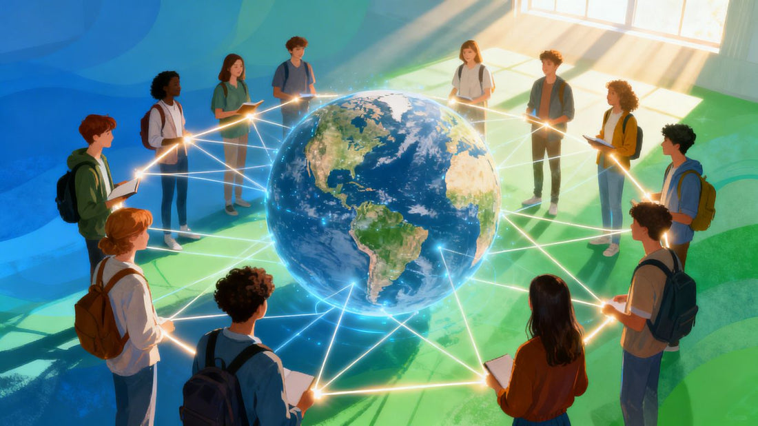 Global digital education connecting students worldwide.