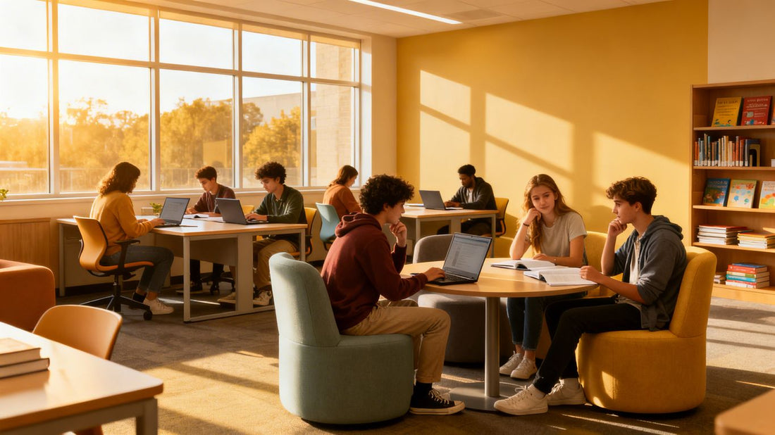 People studying flexibly at their own pace with EduGradus.