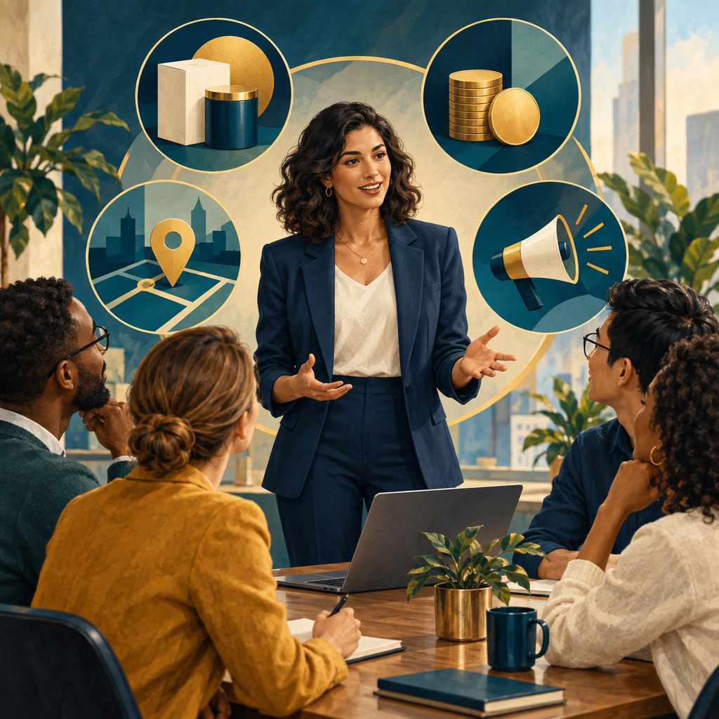 Professional presenting authentic skills and building trust with colleagues