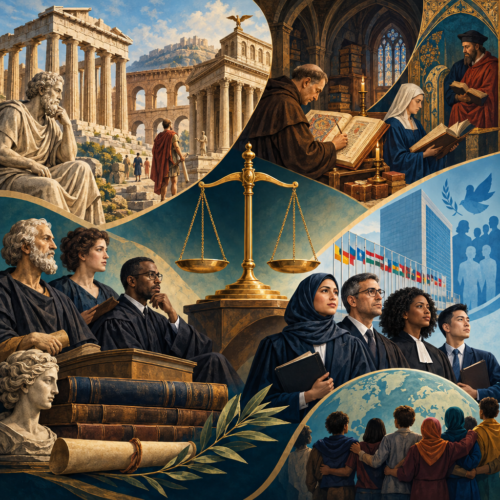 Historical legal traditions from ancient architecture to modern justice